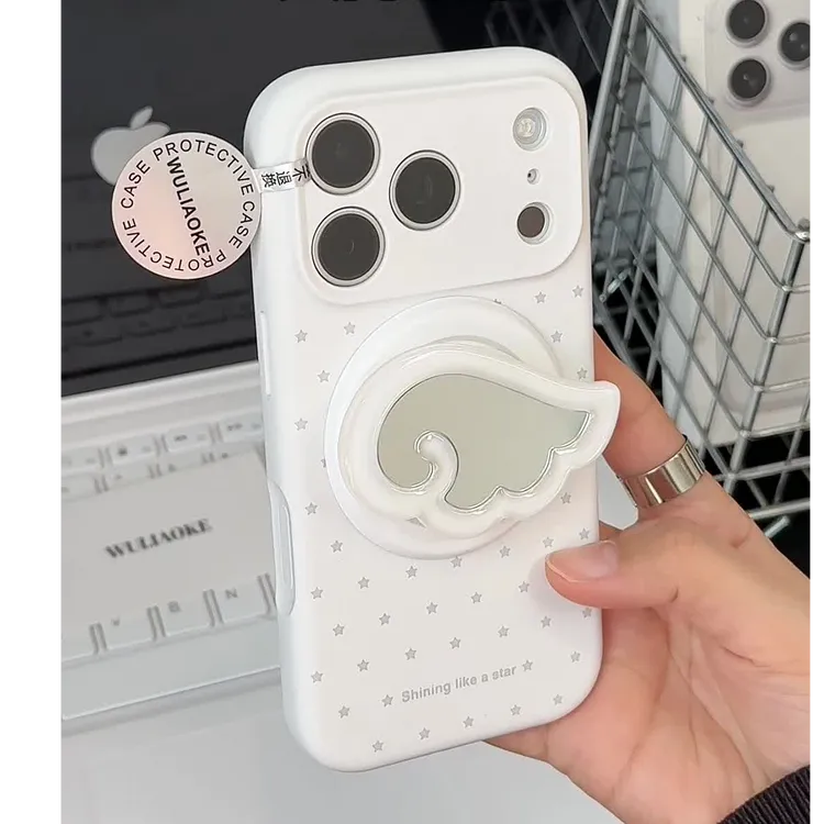 磁吸星星翅膀液态硅胶全包ai按键适用苹果iPhone17promax手机壳16