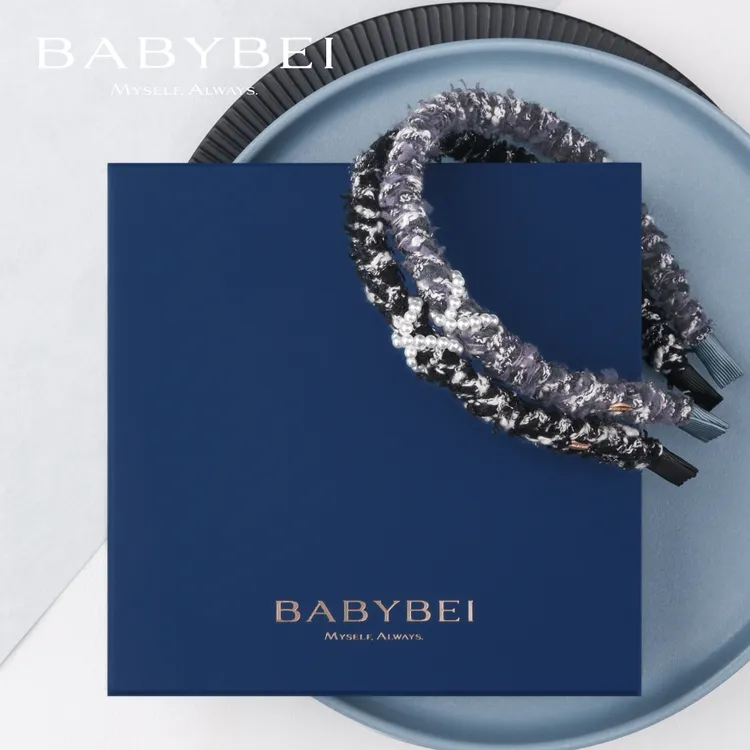 【专属价】BABYBEI/初贝妮妮高亮珠细版发箍气质简约百搭高级小香风黑色灰色
