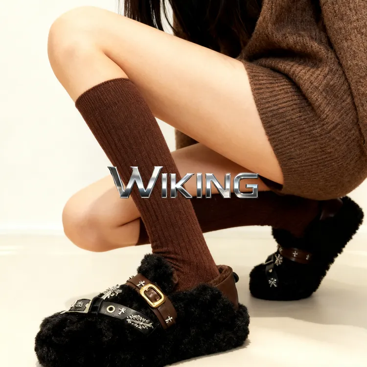 王大嘴原创 “银标皮带”秋冬超酷手工DIY皮带毛绒女士鞋子M032