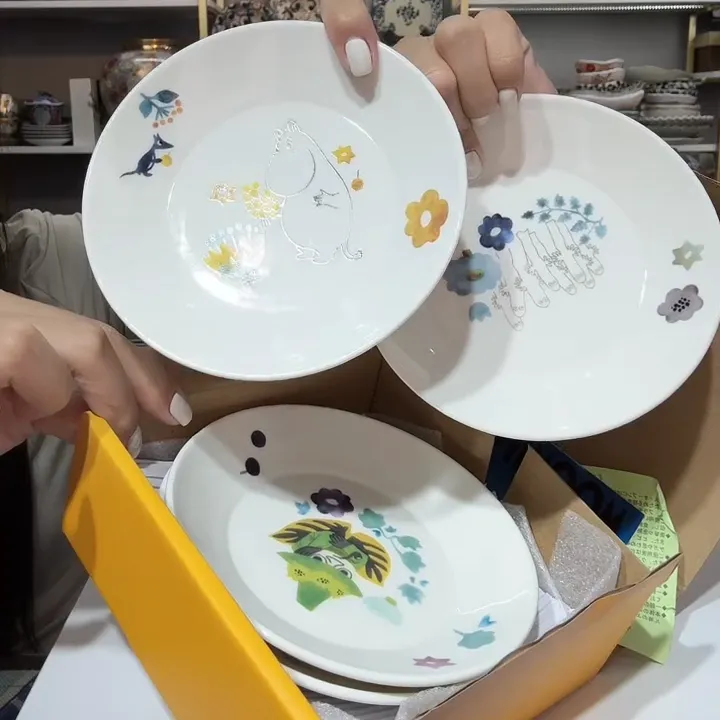 【4件套】日本进口姆明甜品碟13.5cm