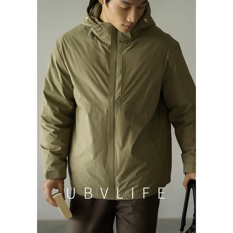 【先锋系列】户外风连帽羽绒服男士2025冬季轻量化保暖鸭绒休闲外套