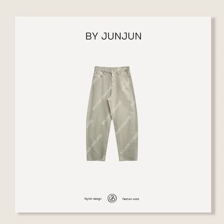 ByJunjun【诧寂牛仔】肌理感弯刀软牛仔裤秋冬必备女装