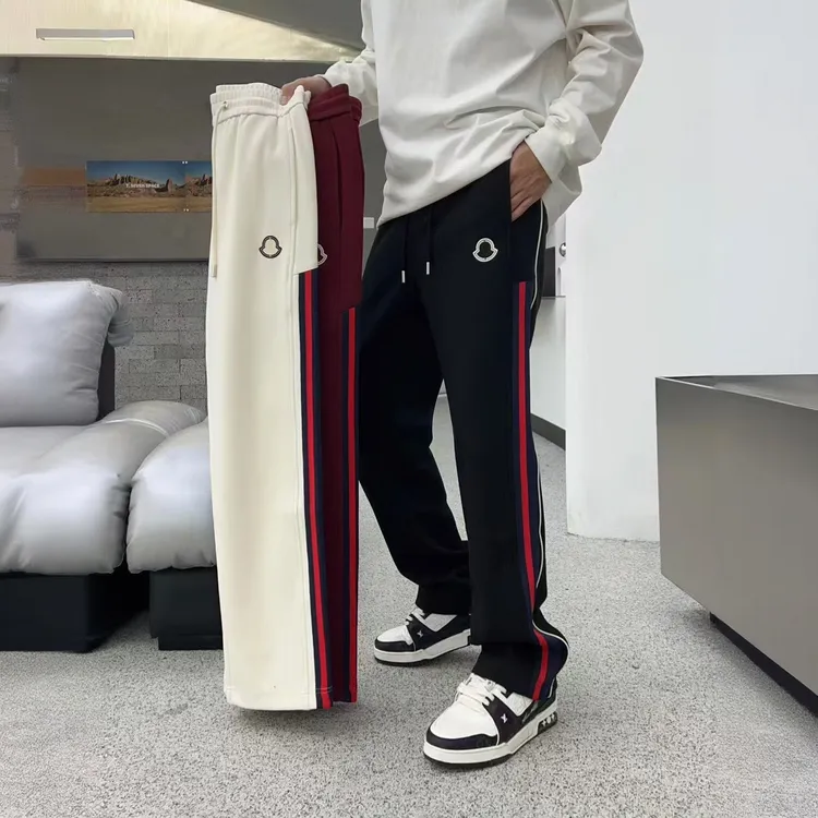 加绒加厚男士秋冬新款休闲裤保暖轻奢时尚高端刺绣百搭潮流直筒裤