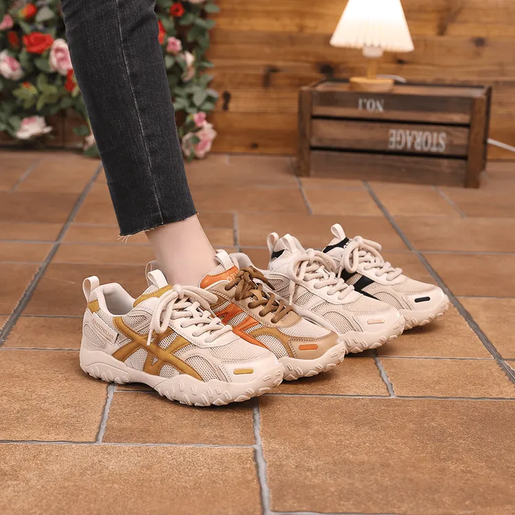 鞋子女款爆款2025新款夏季厚底女鞋网面透气时尚网红轻奢鞋子