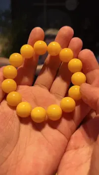 未镶嵌蜜蜡手串15+单圈
