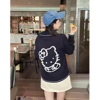 Aixiaomei/爱小美【KT名媛开衫】100羊毛针织长袖翻领外套YM08-2635