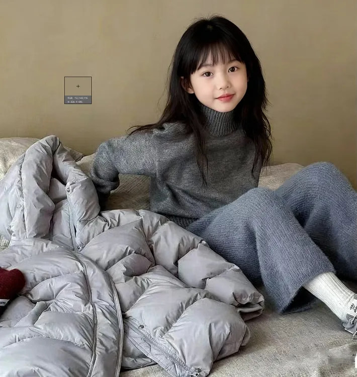 女童毛衣半高领2025新款童装洋气内搭韩版冬季保暖儿童打底衫毛衣