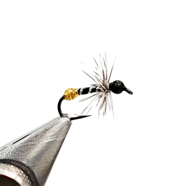 手工精绑毒蜂飞蝇钩毒蚊，正品马口白条青稍太阳鱼克星[买十送一]