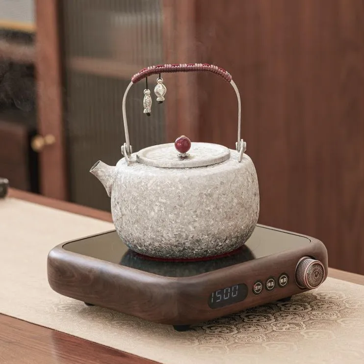 物姿纯钛冰花煮茶壶烧水壶养生壶家用中式高端煮茶器电陶炉套装