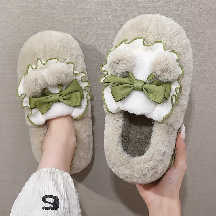 FZT棉拖鞋女款秋冬季包跟2025新款室内居家用防滑保暖毛绒棉鞋女