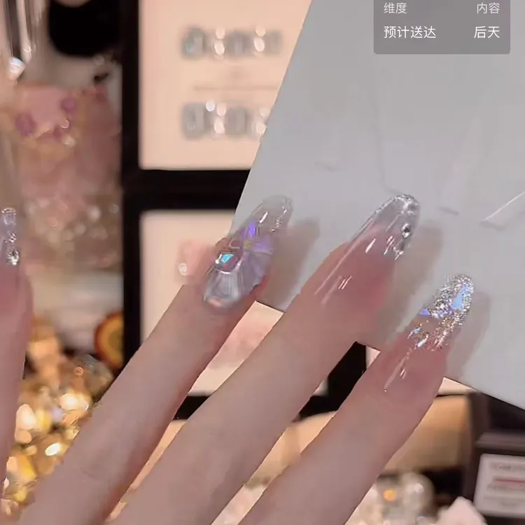 花仙子- painted clear bow 纯手工穿戴甲 10片装MMM