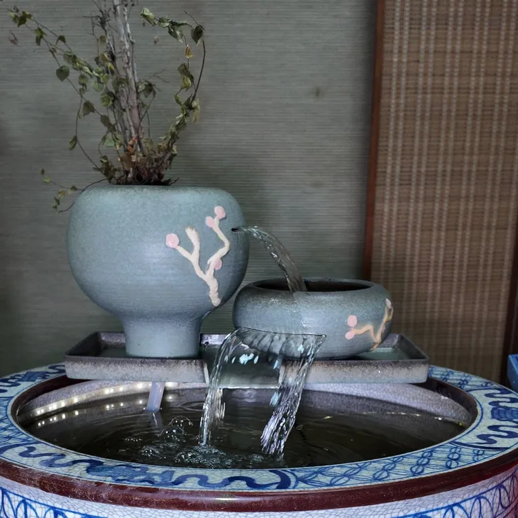 楚汉听香中号组合一体48瀑布流水古法养鱼过滤增氧种绿植造景