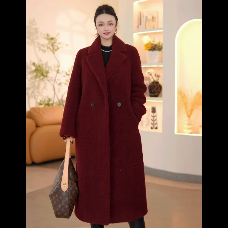 【优莎】6637 休闲时尚穿搭女装羊毛女士冬季白鹅绒服气质百搭外套