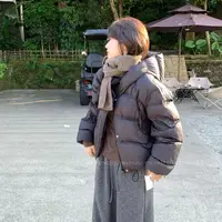 【芳龄F.LING】欧包 休闲风连帽小个子白鸭绒羽绒服FL01285