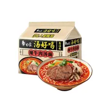 白象汤好喝辣牛肉汤面 103.5g*5