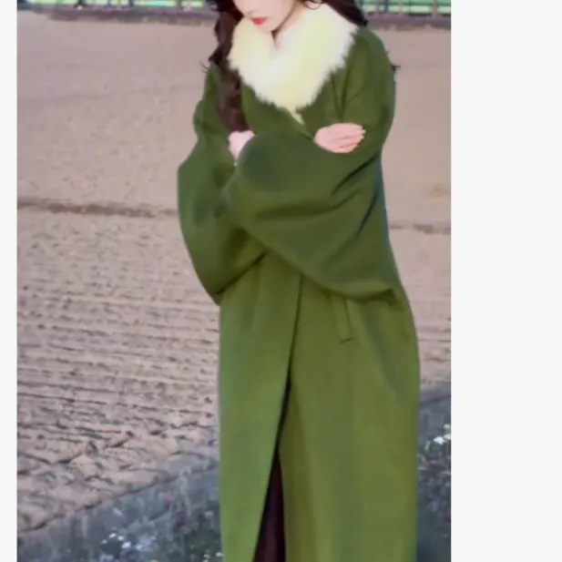 2025冬季新款潮流韩版爆款网红洋气中长款外套大衣IRE0X