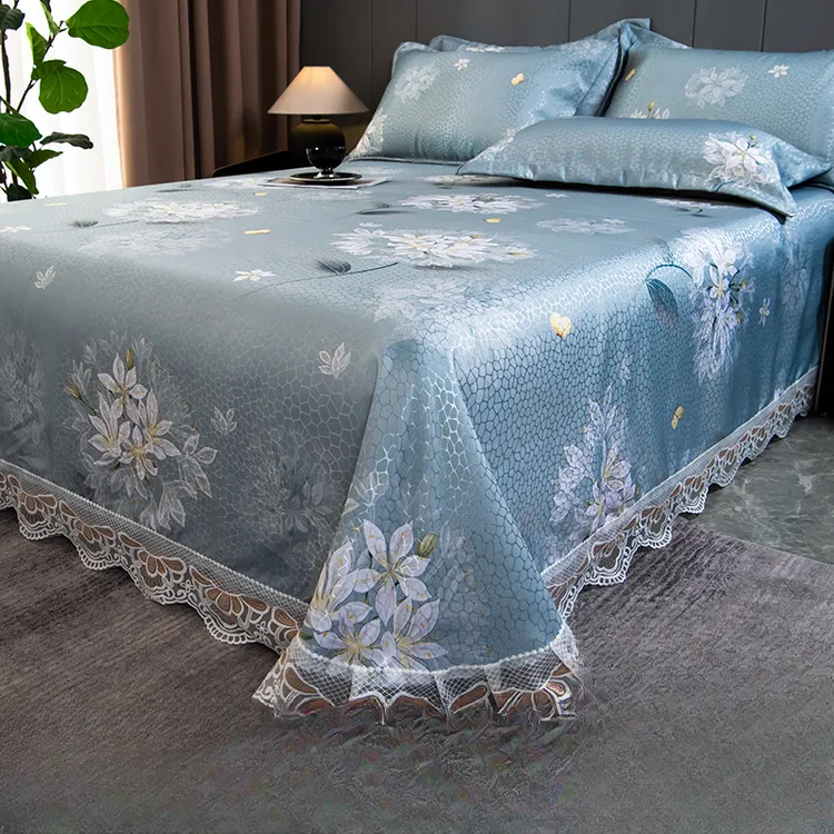 超凉感夏天冰丝凉席子凉感床单床盖床裙可机洗软席2025新款三件套