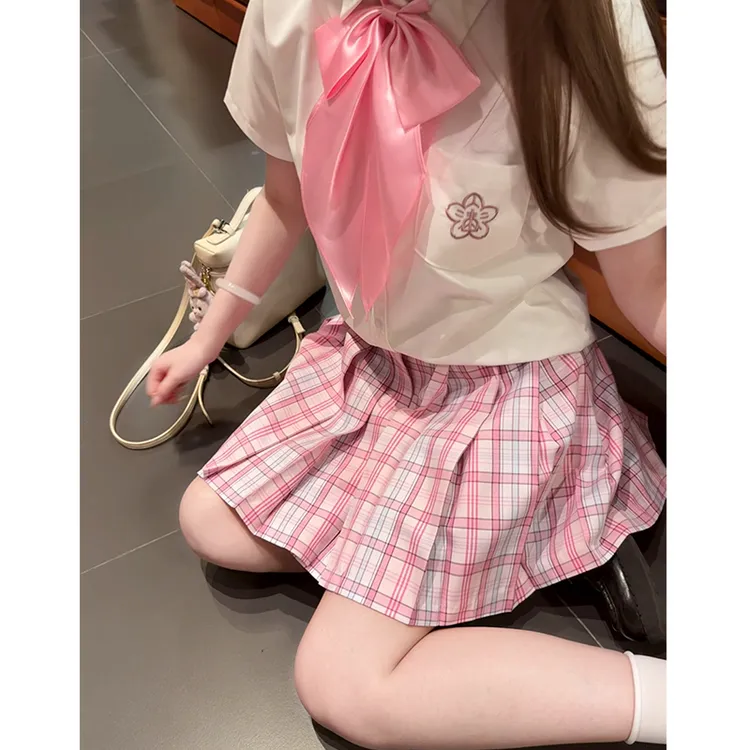 「小樱」jk制服正品百褶裙大格子jk格子裙高腰百搭百褶短裙女学院