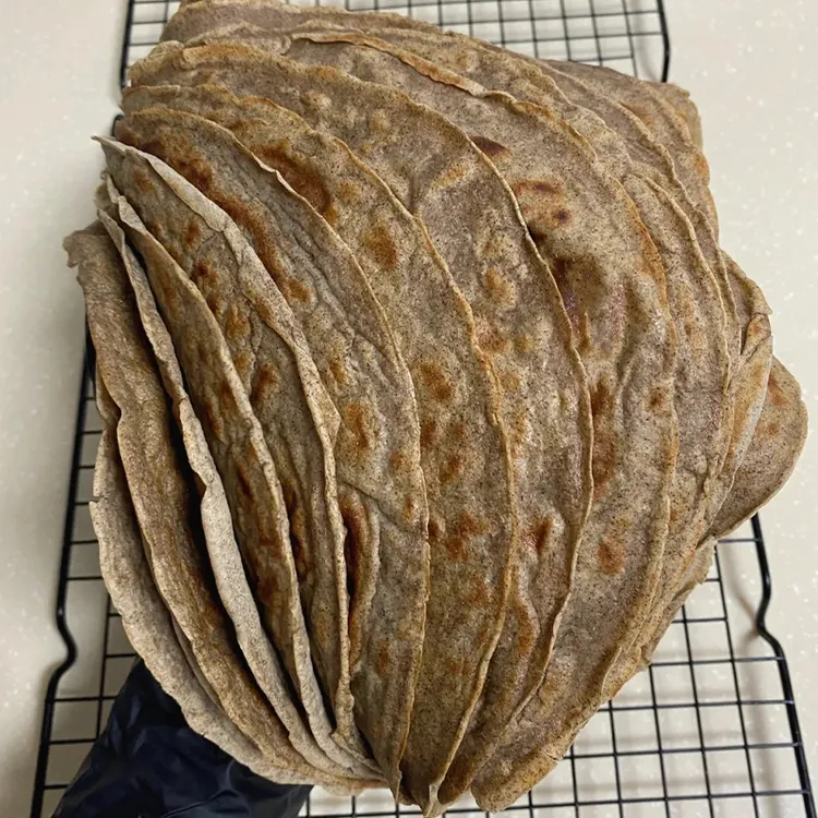 【柔软筋道】黑全麦卷饼山东杂粮菠菜荞麦卷饼皮加热即食早餐主食
