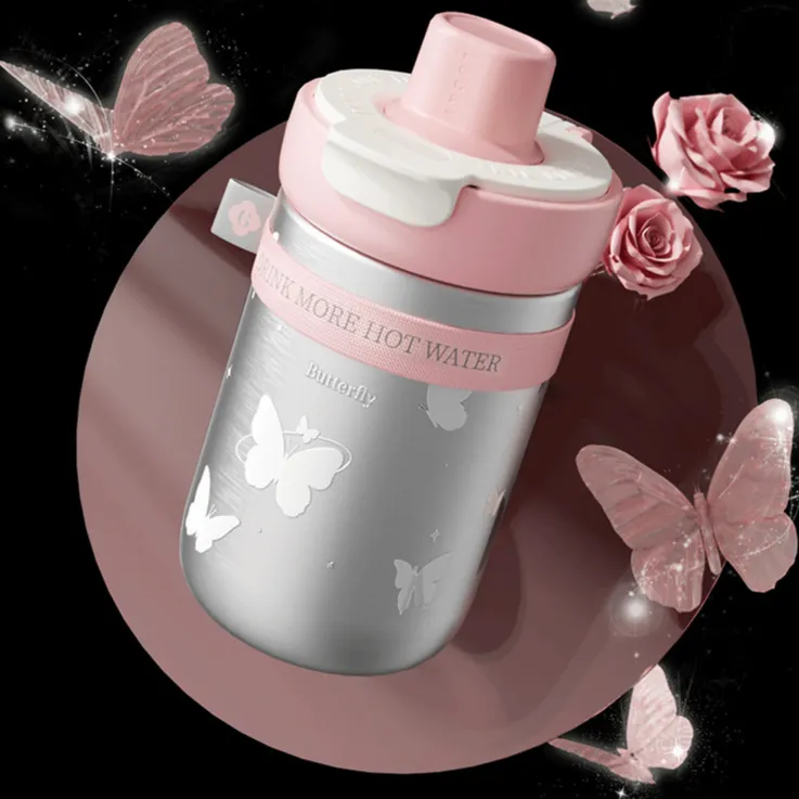 可爱保温吸管杯大容量2025新款高颜值咖啡杯生日礼物水杯子保温杯