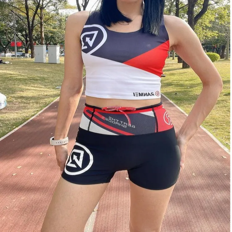 3.0压缩三分裤男女同款自带腰包瑜伽健身跑步马拉松速干户外运动