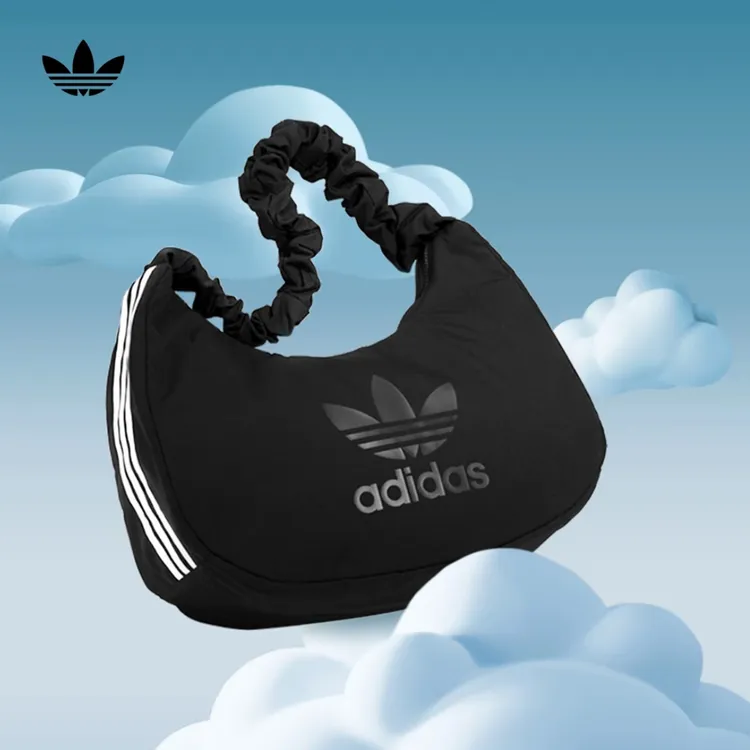 adidas/阿迪达斯 三叶草 黑色云朵包手提单肩包情侣包 中号JP0145