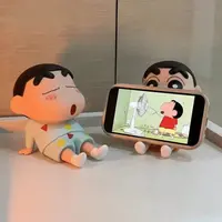 一个装】蜡笔小新手机支架童年懒人网红动漫手办q版潮玩礼物可爱摆
