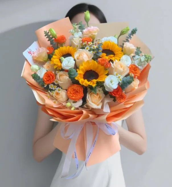 教师节向日葵康乃馨花束送老师长辈生日鲜花速递全国同城配送上门