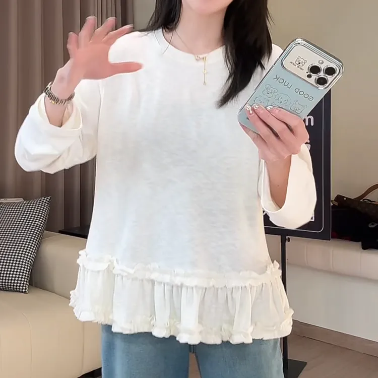 洋气木耳边芭蕾风上衣+V领针织吊带单背心2025新款春慵懒风设计感