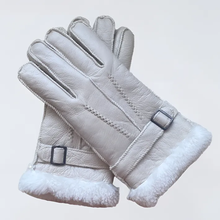 手套男女码皮毛一体防风防寒加厚毛毛手套真羊皮户外出行骑车手套
