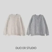 【朵儿studio】软糯糯！不扎肉！慵懒大廓型毛衣 D758
