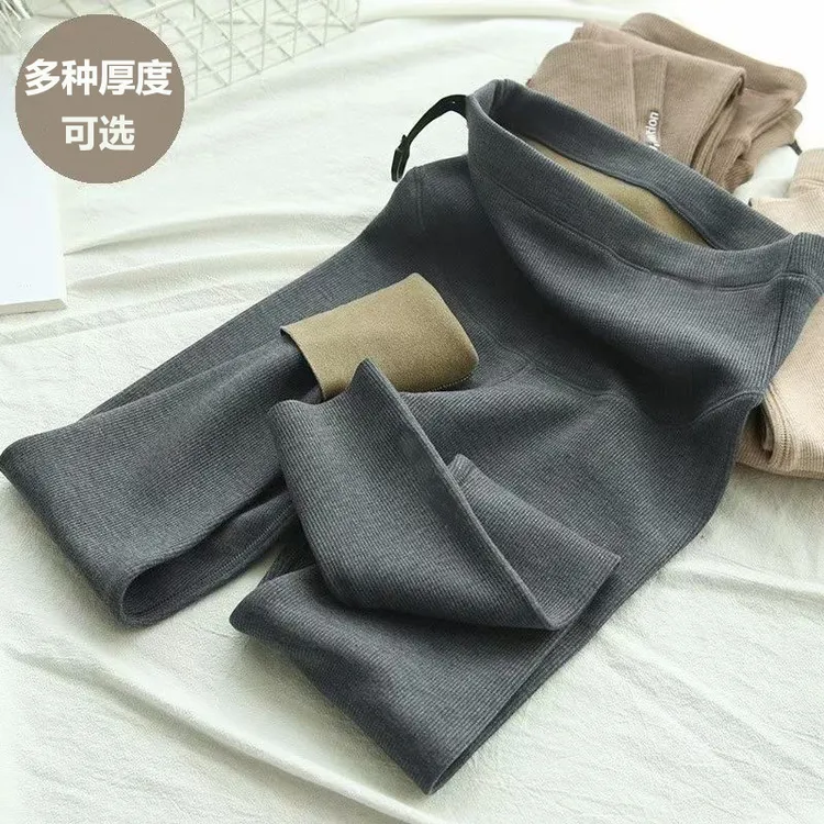  孕妇修身打底裤秋冬季外穿秋冬款加绒加厚螺纹裤子保暖长裤女商品图