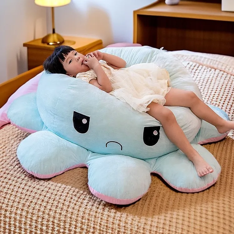 玩偶抱枕女生睡觉变脸超大章鱼生气翻面毛绒玩具公仔娃娃生日礼物