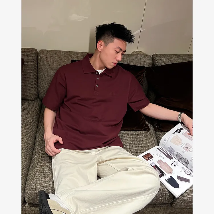 YIHAO STUDIOmiu家Polo衫奢品短袖夏季潮流宽松休闲百搭翻领t恤