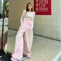 婉君Y【元气少女】秋季时尚休闲百搭阔腿拖地连体裤LWJ25B2K1081