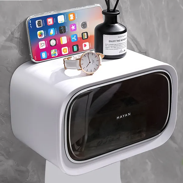 免打孔纸巾盒壁挂式厕所马桶旁卷纸架浴室高级感手纸盒厕纸盒