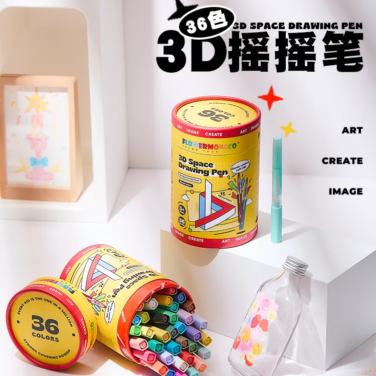 flower monaco/花芽3D丙烯摇摇笔36色