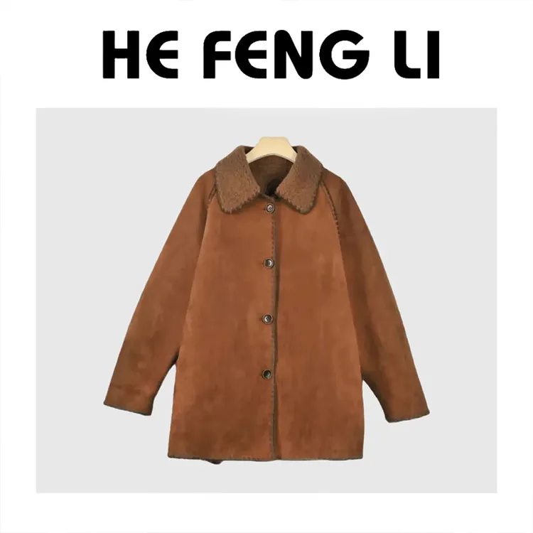 2025年秋季新款时尚潮流短外套女休闲宽松百搭简约设计感拉链上衣