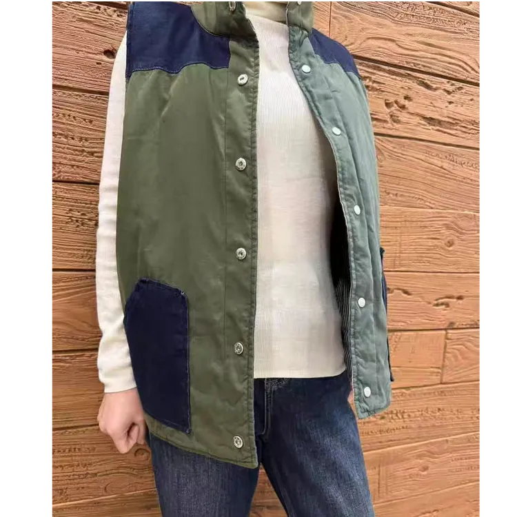 【樱屿】line家保暖运动秋冬时尚休闲双面拼色马甲加厚