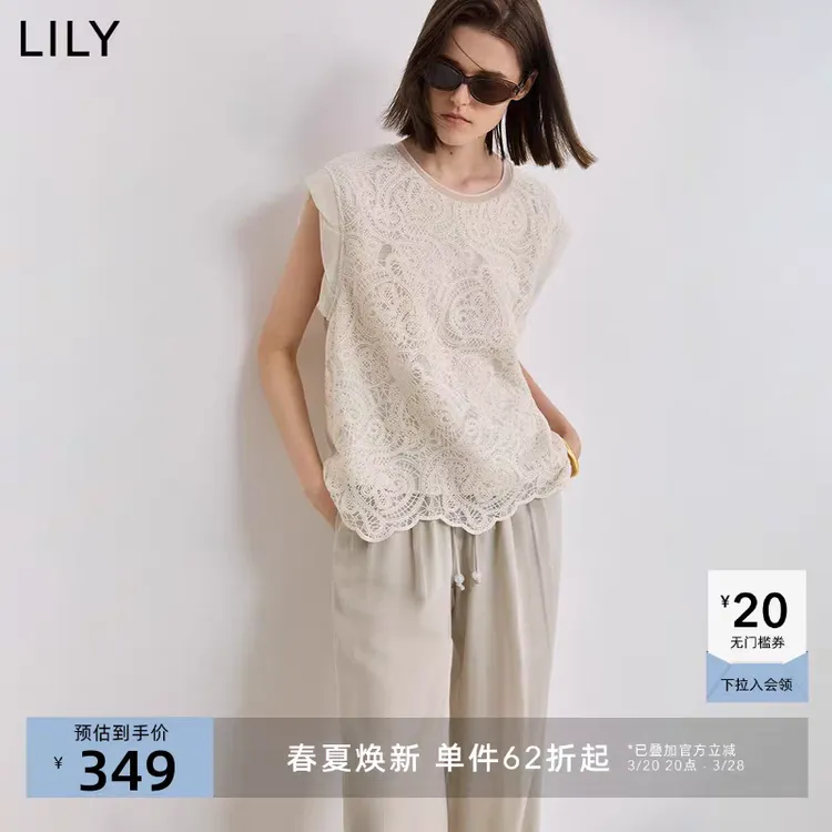 品牌2025夏新款复古法式镂空蕾丝绣花短袖圆领套头衫女短款上衣
