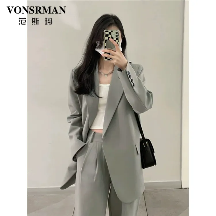 西服休闲西装职业套装女2025春秋季新款茶系穿搭初春装搭配一整套