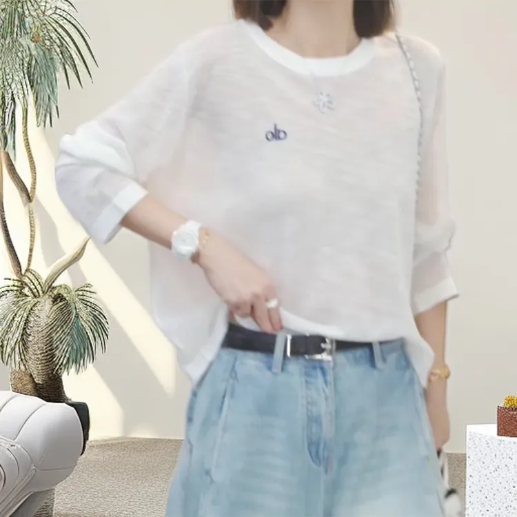 【呼吸色卡】2025夏季新款潮牌超薄冰凉防晒针织上衣C5188