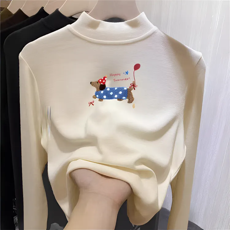 儿童衣服双面德绒打底衫内搭秋冬男童女童加厚长袖T恤半高领保暖