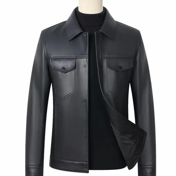 【董老师同款】海宁真皮皮衣男士外套绵羊皮新款机车风秋装