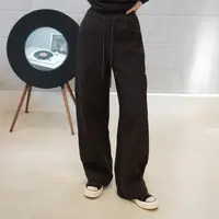 POPULARYW【椿棠】时尚松紧腰宽松休闲秋冬垂感阔腿裤