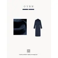 OYBN【摩登日记】微胖大码高端气质翻领连衣裙复古宽松长款衬衫裙子
