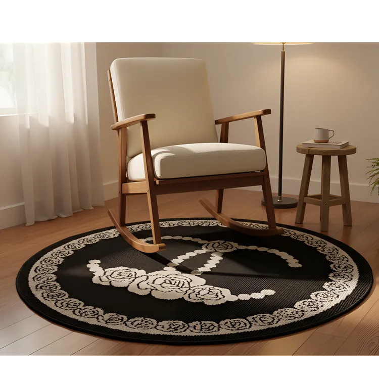 48针双C小香风入户门10防轻奢地毯防滑家用长方形可裁剪卧室地垫