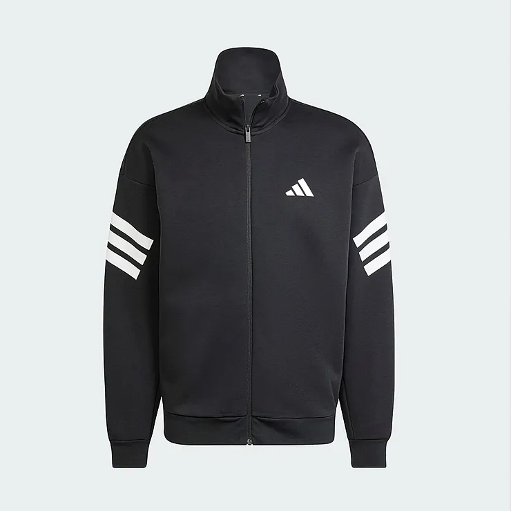 Adidas阿迪达斯【官方正品】经典黑色运动外套立领跑步夹克JD4885