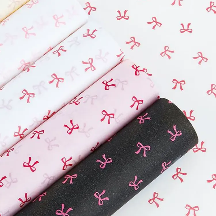 【微花宝】新款防水蝴蝶结雪梨纸花艺包装纸花艺包装材料印花卷纸