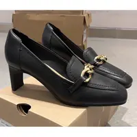clarks其乐 牛皮革高跟5-8cm秋季正装通勤粗跟舒适真皮-261684754